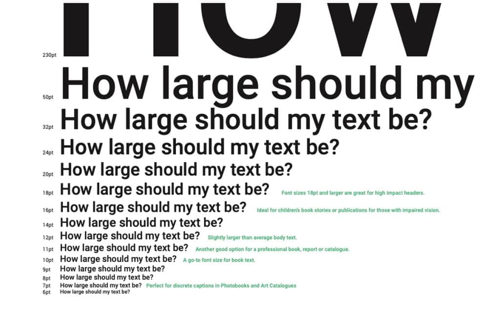 How Large Should Text Be