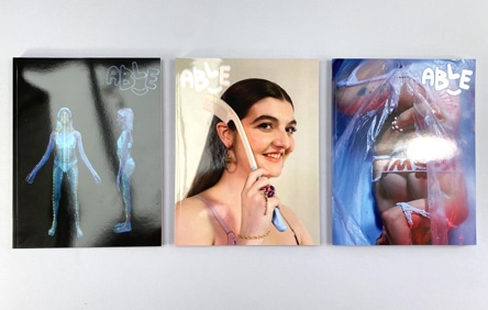 Diverse cover options for the Ablezing perfect bound zine issue by Ex Why Zed