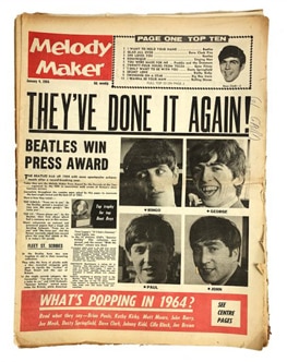 melody maker zine cover 1964