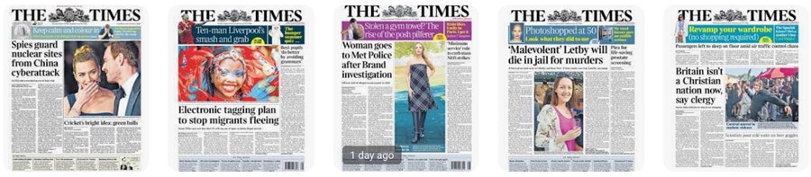 Newspaper Design for Print: The Times
