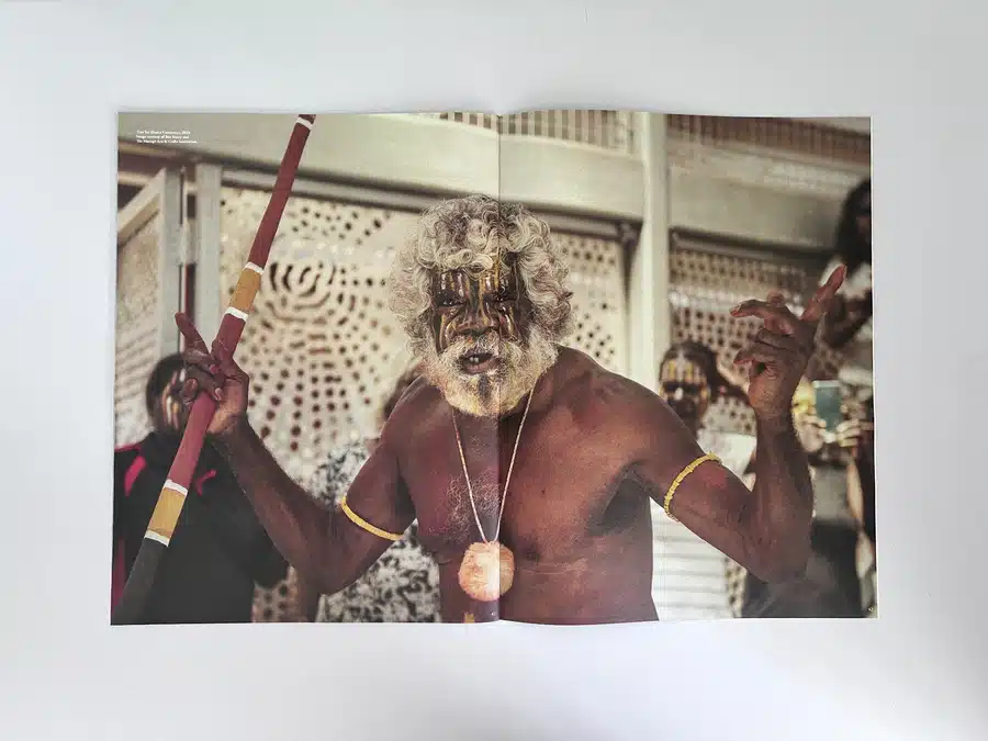 Ex Why Zed’s gallery booklet with staple binding and full-colour Tiwi art prints