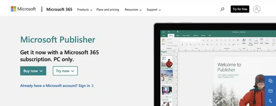 Printing from Microsoft Publisher