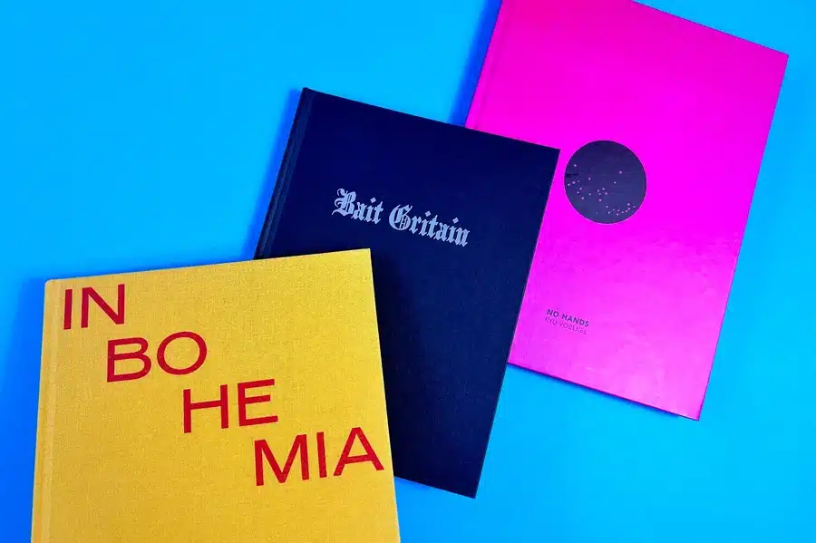 Minimalist book cover design with simple graphics and clean typography