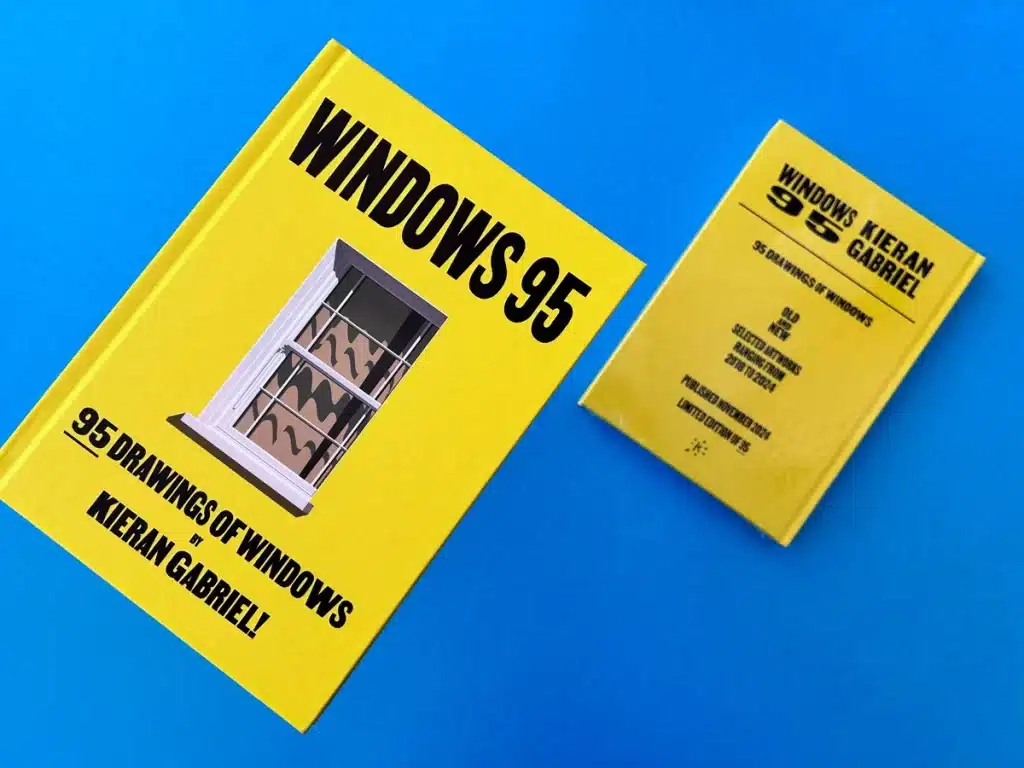 Hardback art book printing with vibrant illustrations from Windows 95 by Kieran Gabriel.