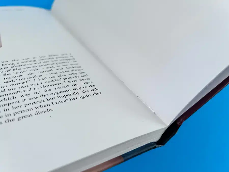 Hardcover bound book with sewn signatures