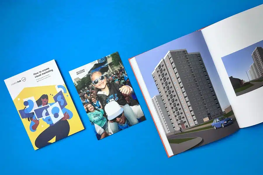 High-quality books printed by Ex Why Zed with bespoke designs and vibrant colours.