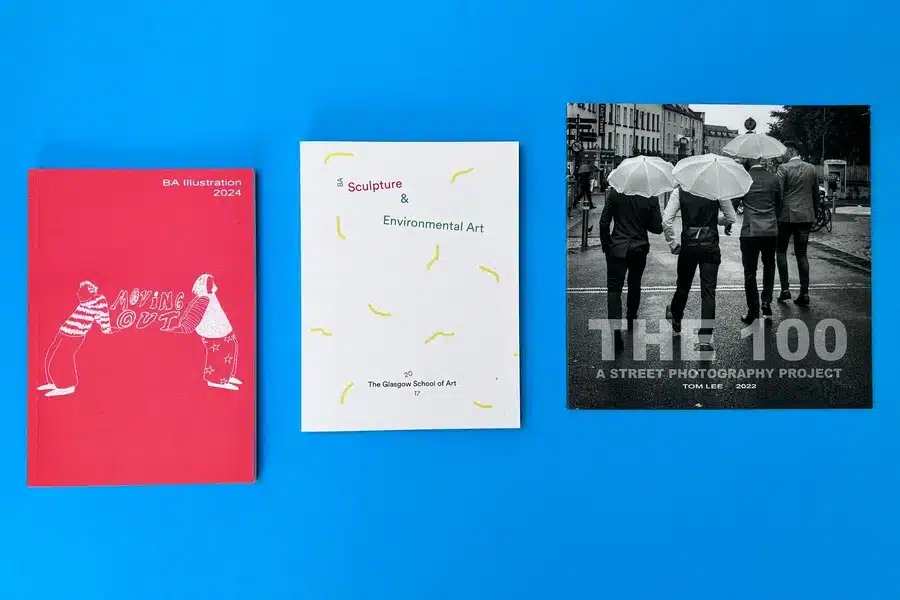 Book covers where fonts seamlessly blend into the artwork.
