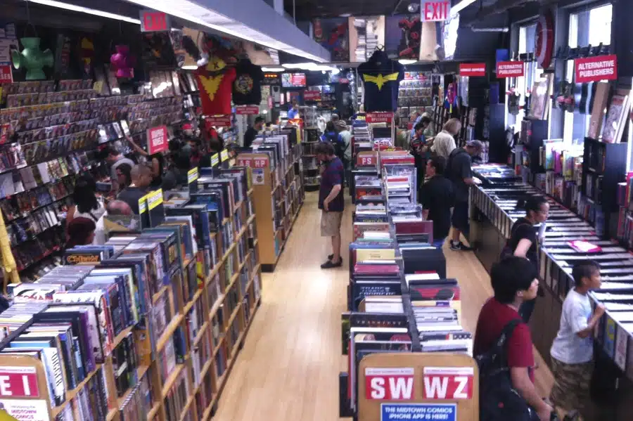 Comic book printing in Midtown Comics