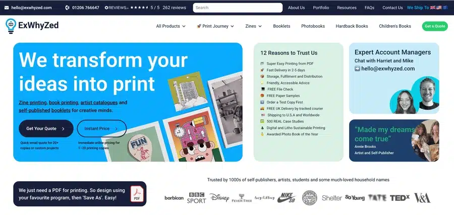 A hands-on view of an author discussing book formatting and cover design with a publishing expert