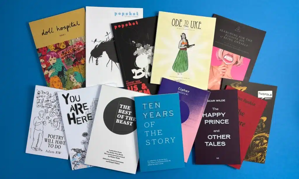 Beautifully designed poetry books with elegant typography and a minimalist cover