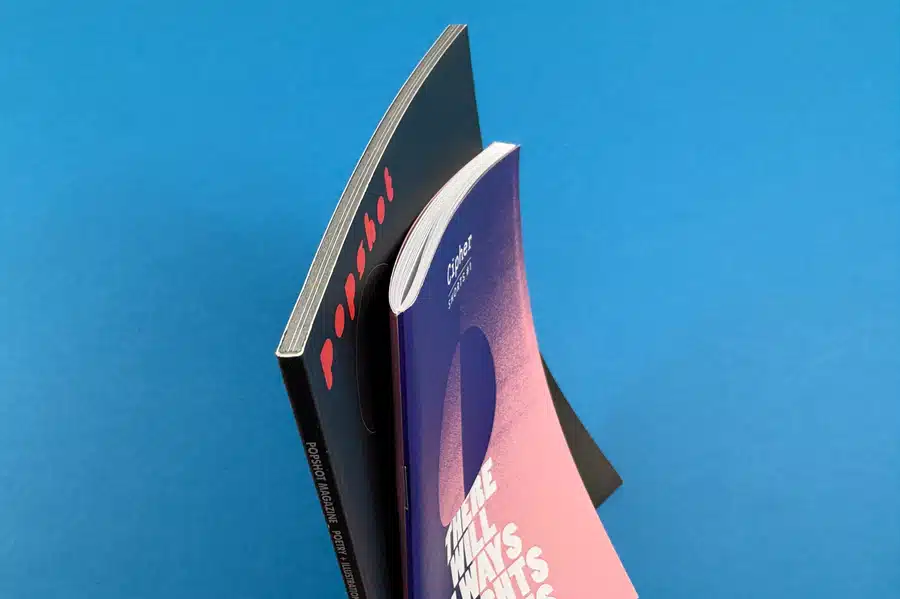 A side-by-side comparison of a poetry pamphlet, collection, and anthology