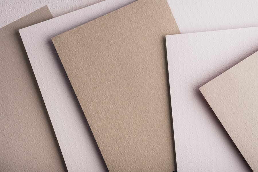 Close-up of premium textured papers for high-quality book printing