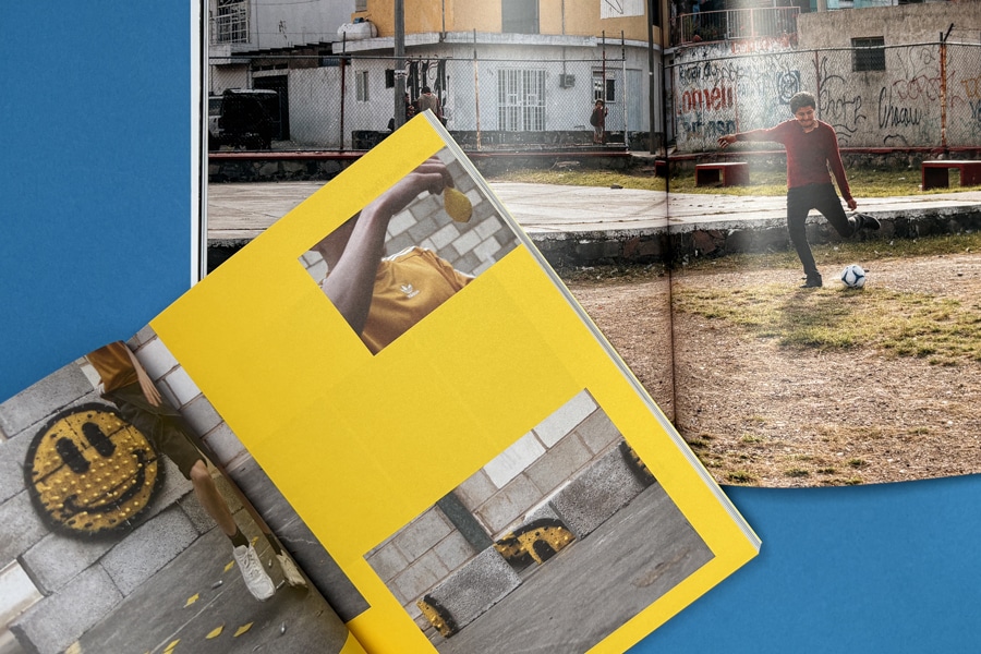 Example of glossy coated paper for magazine printing