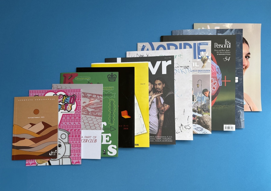 Examples of standard magazine sizes including U.S. Letter, A4, and Digest format