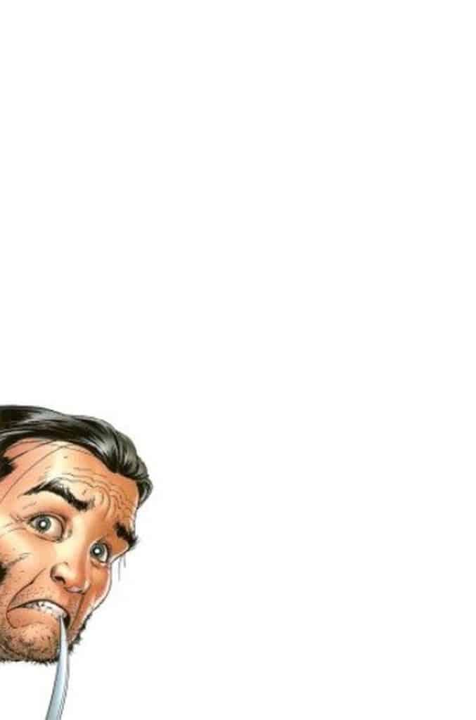 Minimalist comic book cover design with bold negative space