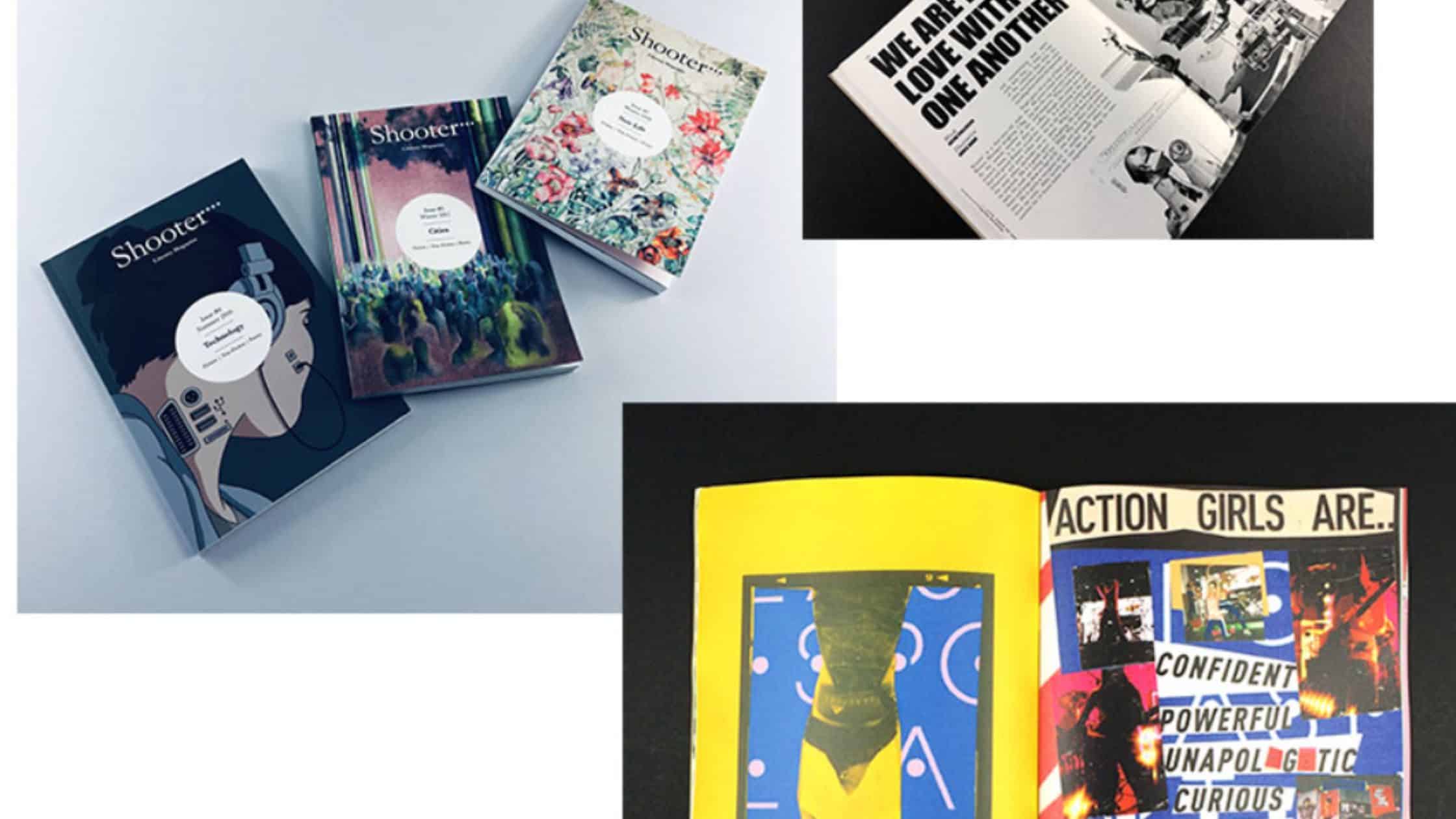 Collage of zines