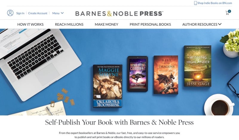 Barnes and Noble Press self publishing platform for US book distribution