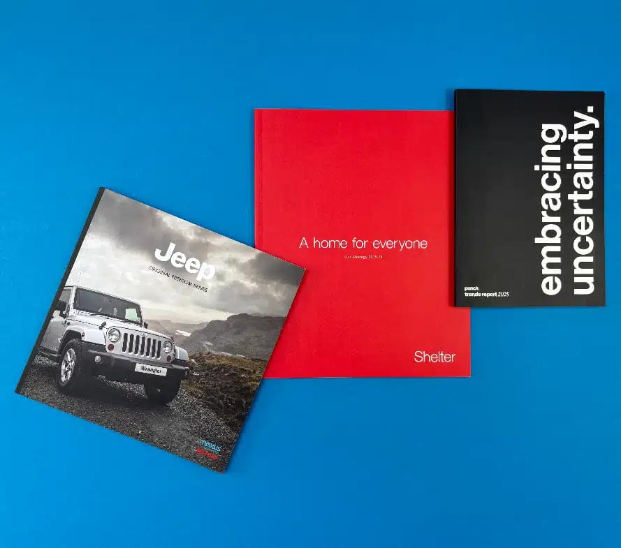Corporate brochures and product catalogues printed by Ex Why Zed in multiple sizes