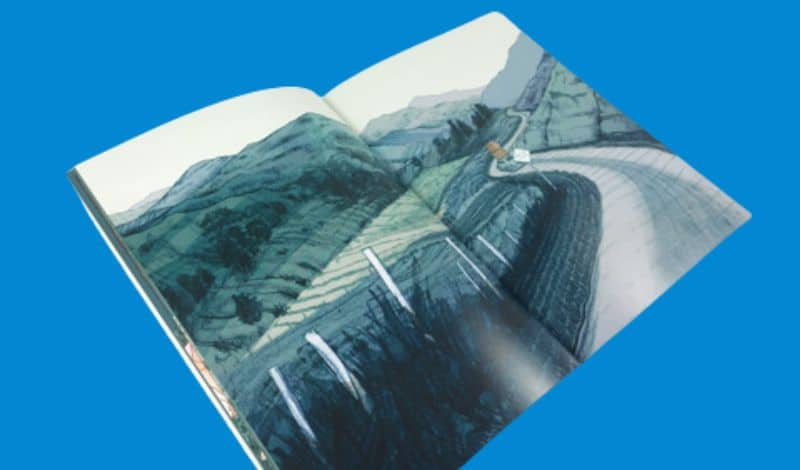 Glossy full-colour graphic novel spread printed by Ex Why Zed on premium coated paper