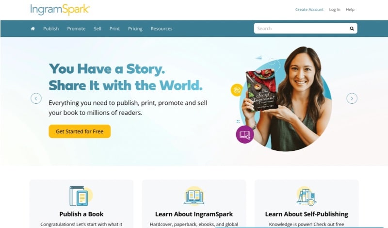 IngramSpark self publishing platform for global print on demand and bookstore distribution