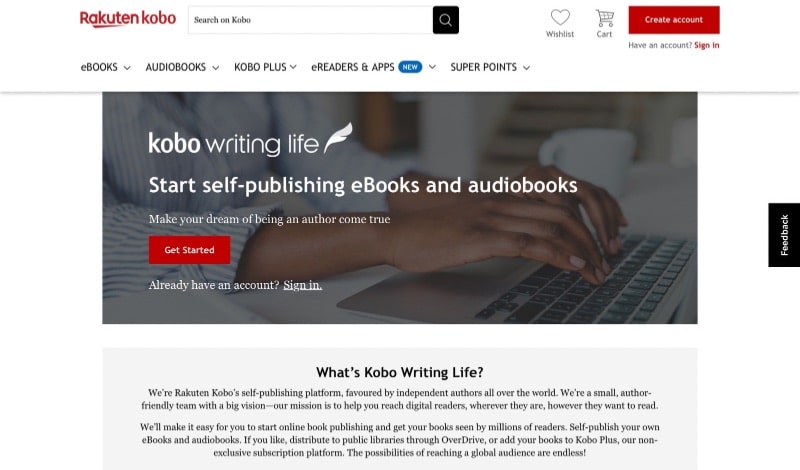Kobo Writing Life platform for international ebook self publishing