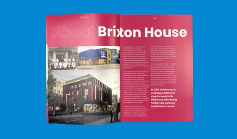 Promotional brochure with bold cover design printed by Ex Why Zed for marketing campaigns