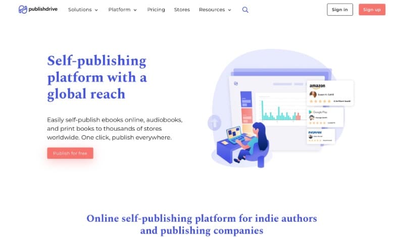 PublishDrive self publishing dashboard for ebooks audiobooks and international book distribution