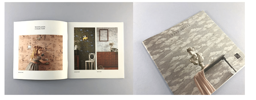 Two brochures side by side, each showing a different fold style and design approach, useful for comparing formats and choosing the right one for your project.