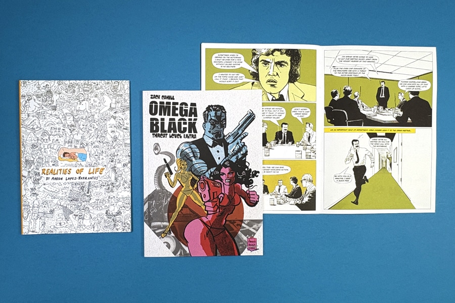 Timeline of comic book styles from Golden Age superheroes to modern digital comics.