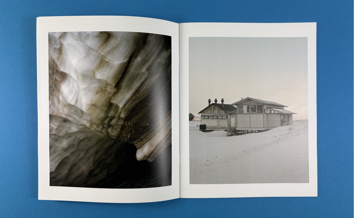 Supra-Structures 270 x 215mm photobook booklet with Colorplan Ice White cover and 170gsm silk pages