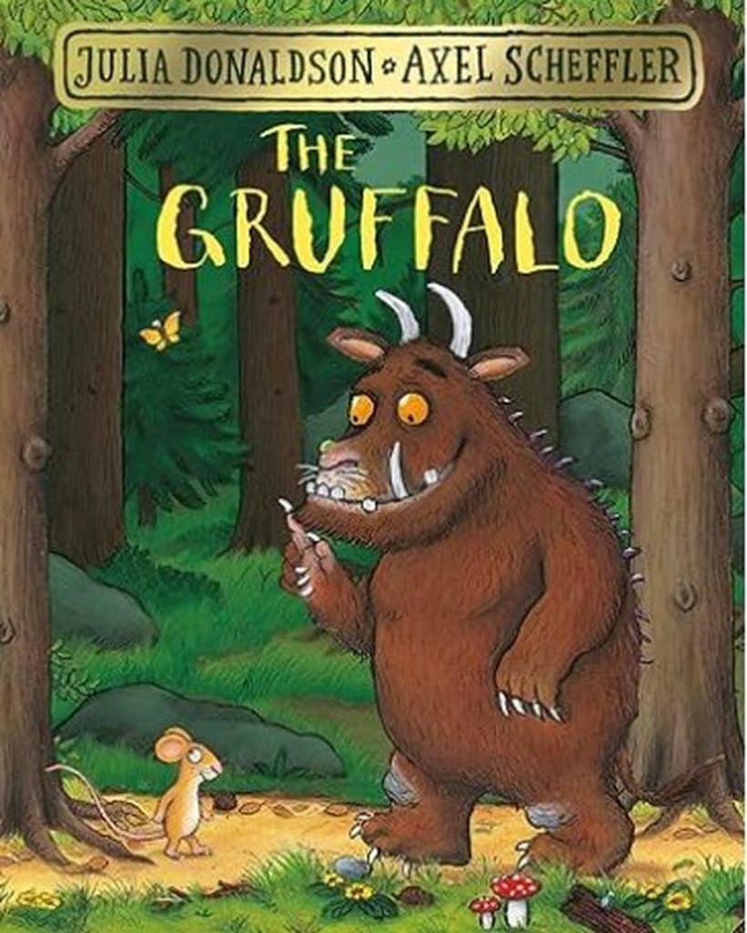 Cover of The Gruffalo by Julia Donaldson and Axel Scheffler, a classic UK children's picture book known for rhyme, storytelling and memorable illustration.