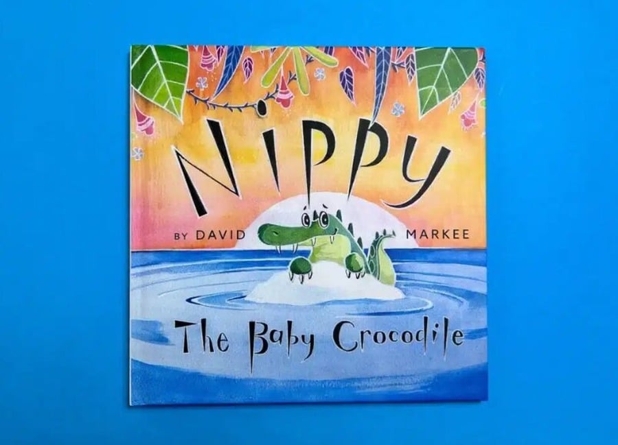 Nippy the Baby Crocodile square children's hardback printed by Ex Why Zed with vibrant cover illustration and gift-ready presentation.