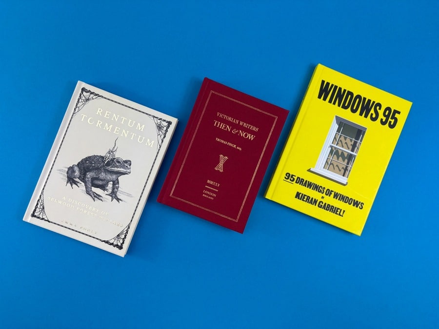 A set of professionally printed books showing the quality and variety available to independent authors and self-publishers.