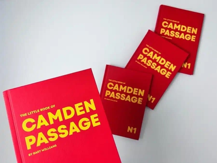 The Little Book of Camden Passage hardcover, an example of choosing the right hardback binding method for an illustrated book.