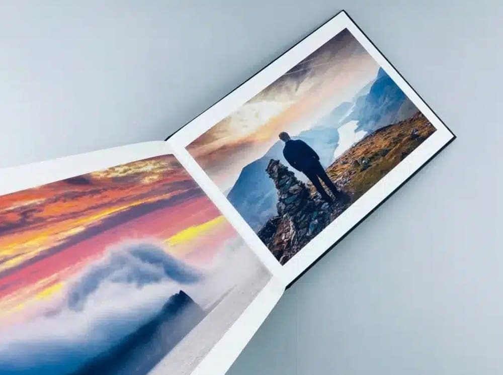Case bound hardback book Illumination by Adam Karnacz, printed and bound by Ex Why Zed with a rigid protective cover.