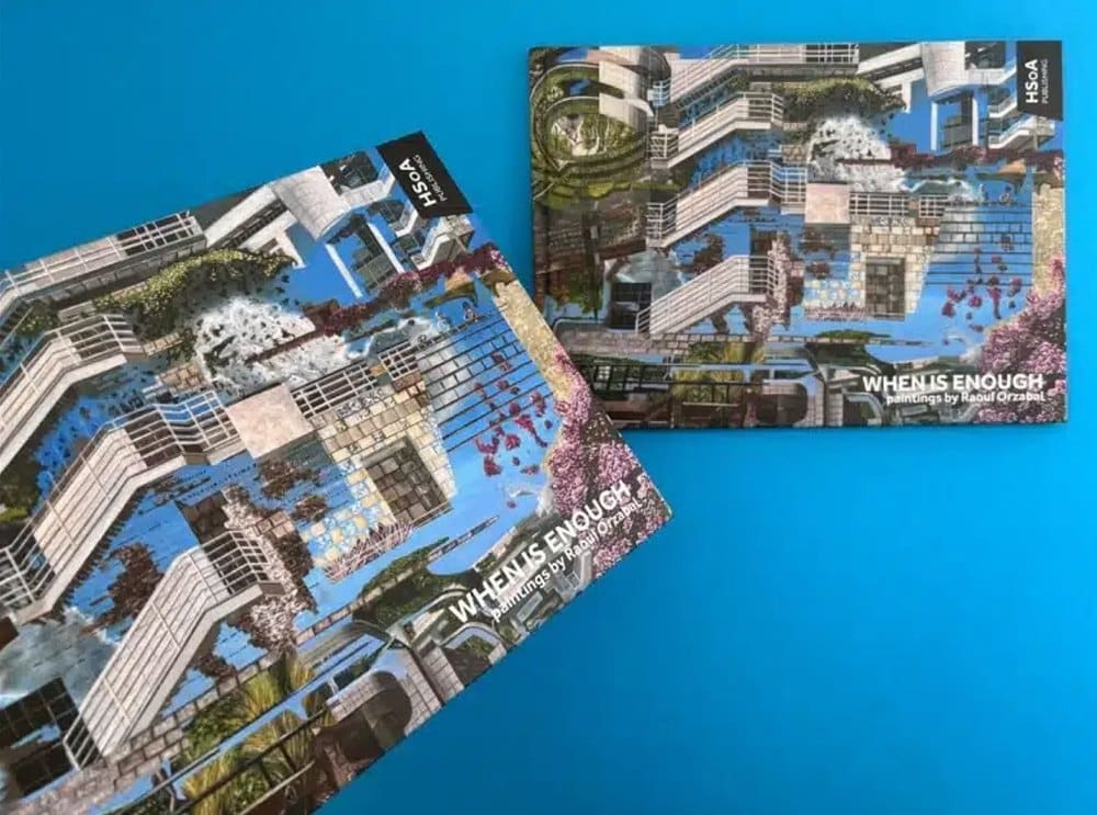 Hardback book When is Enough by Raoul Orazabal, showing the rigid cover boards and reinforced spine that separate hardback from paperback binding.