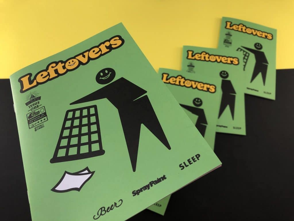 A short run of brightly printed zines stacked together, the kind of quick, affordable zine printing Leeds creators order.